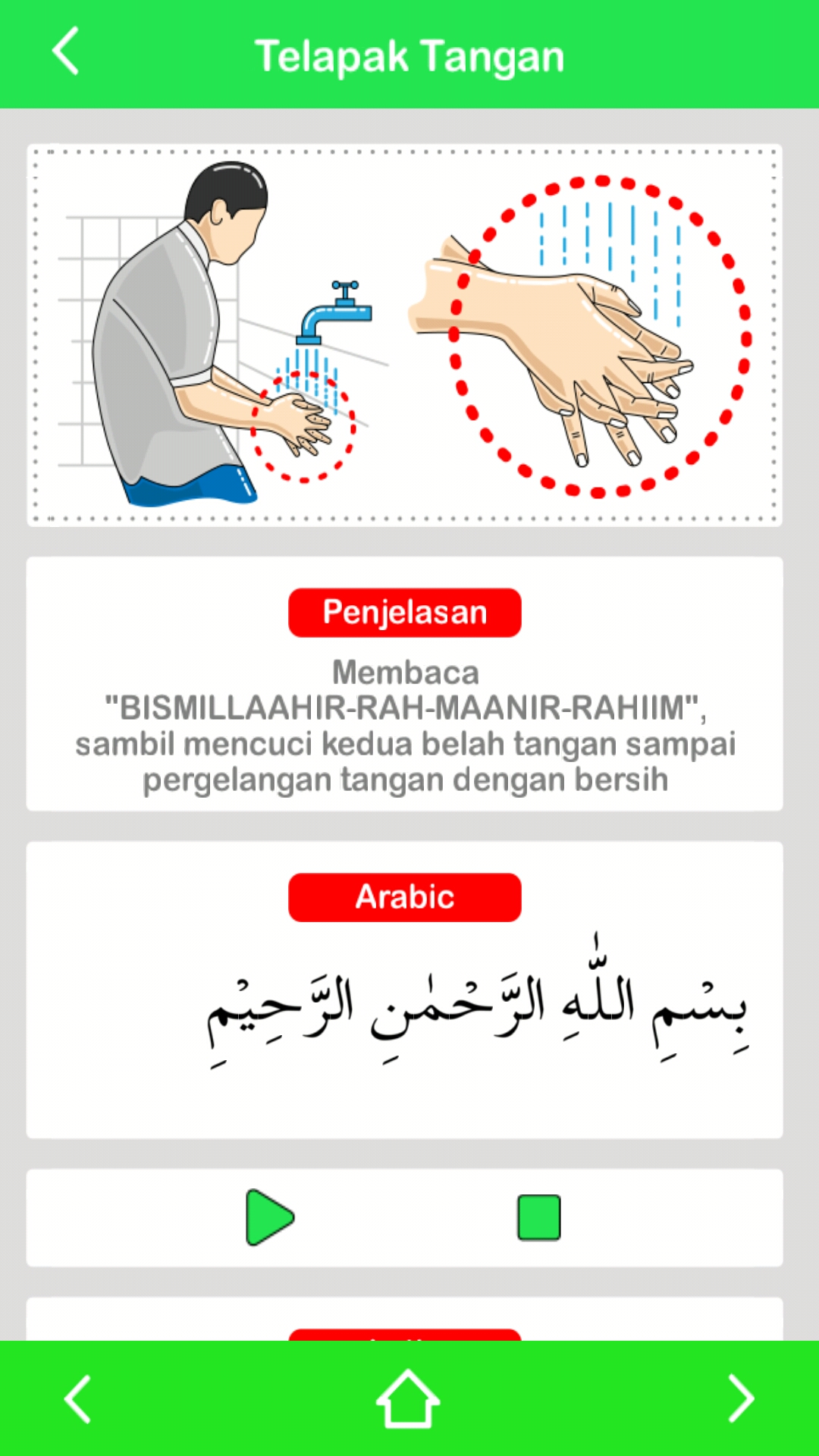 Detil Tahapan Berwudhu