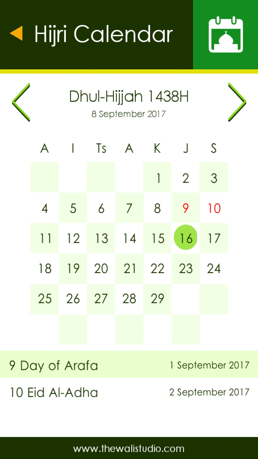 Kalendar Hijriah