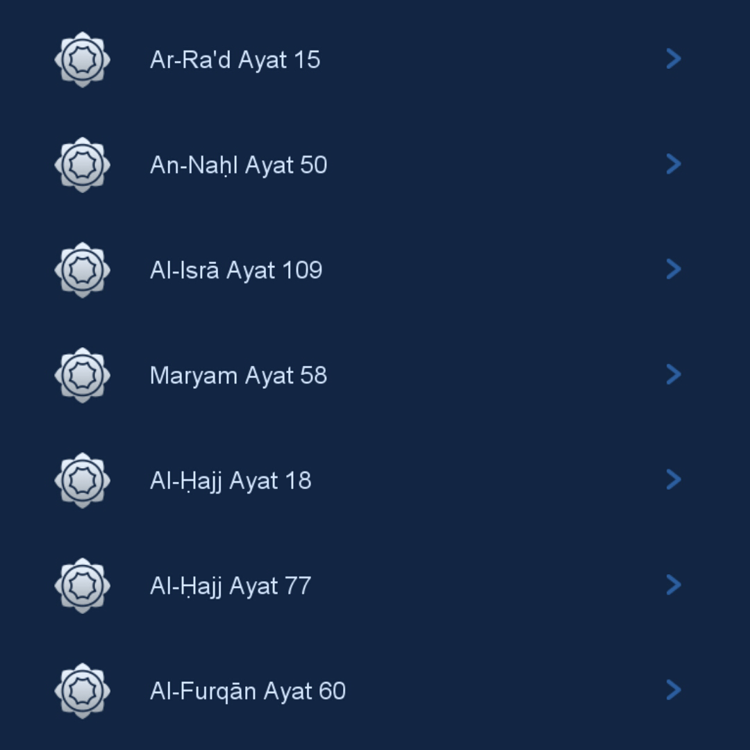 MyQuran v.5 – Ayat Sajdah