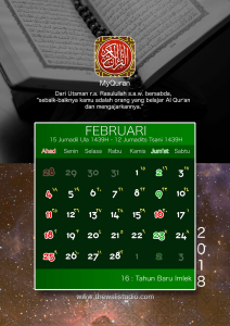 kalender 2018 myquran - Februari