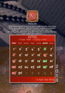 kalender 2018 myquran - April