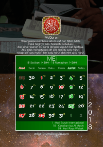 kalender 2018 myquran - Mei