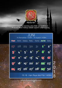 kalender 2018 myquran - Juni