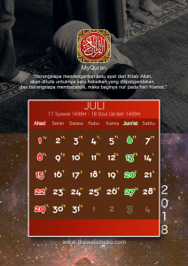 kalender 2018 myquran - Juli