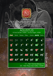 kalender 2018 myquran - Agustus