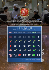 kalender 2018 myquran - Desember